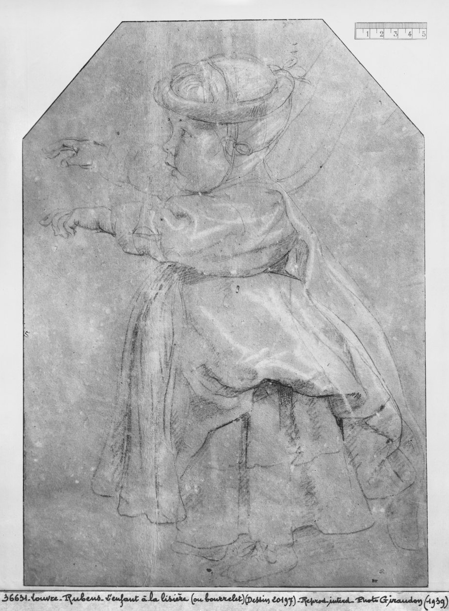 Portrét Isabelle Helene Rubens, dcery umělce, 1636 (pierre noire a červená křída a bílé melíry na hnědém papíře) od Peter Paul Rubens