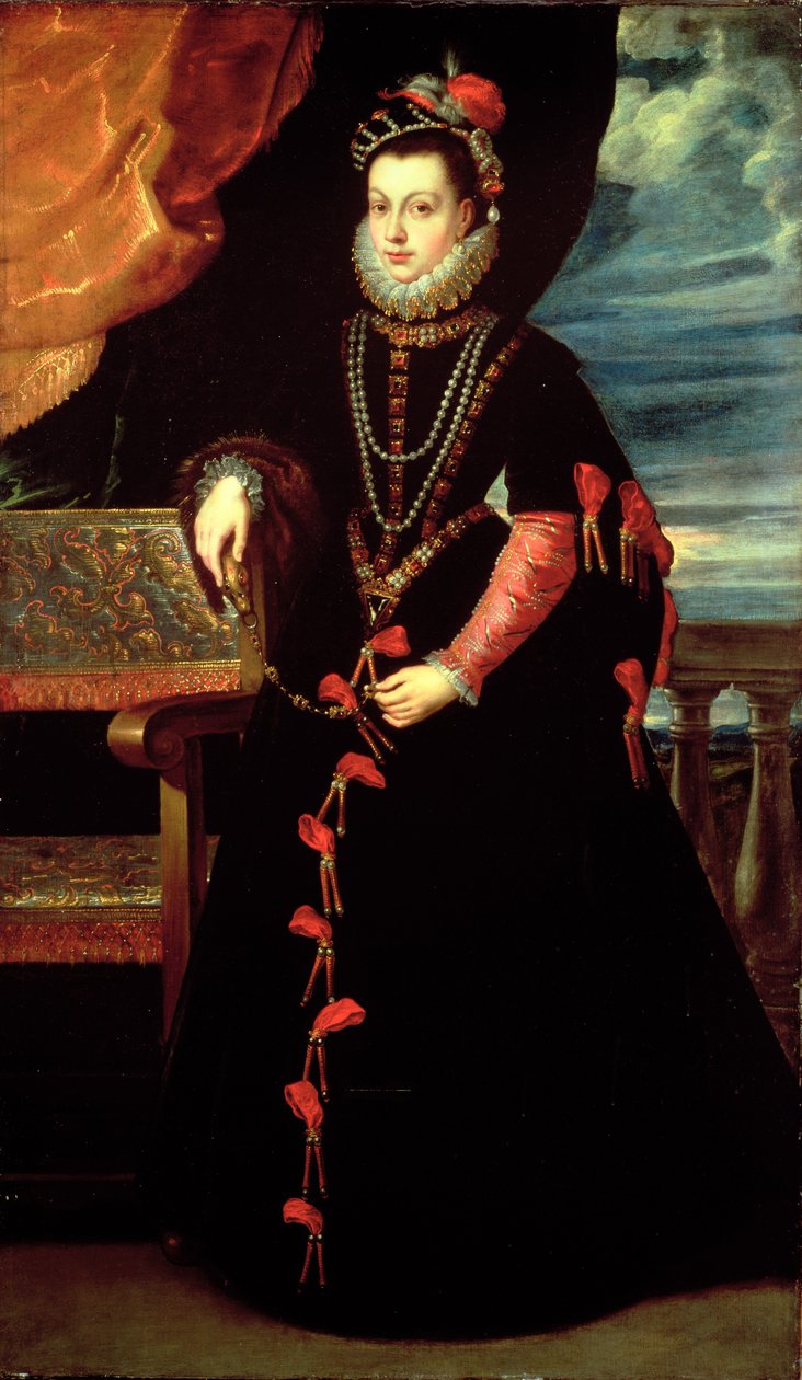 Portrét Isabelle de Valois, španělské královny, manželky španělského Filipa II od Peter Paul Rubens