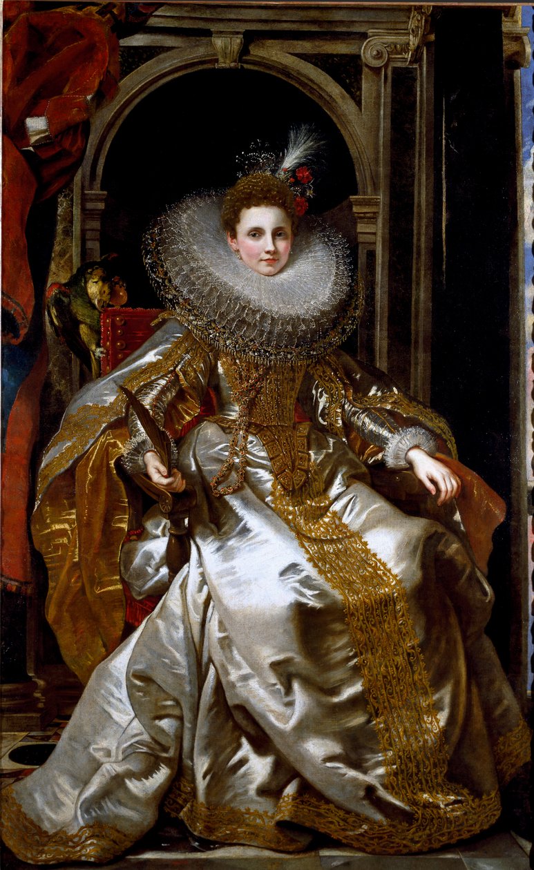 Portrét markýzy Maria Serra Pallavicino (olej na plátně od Peter Paul Rubens
