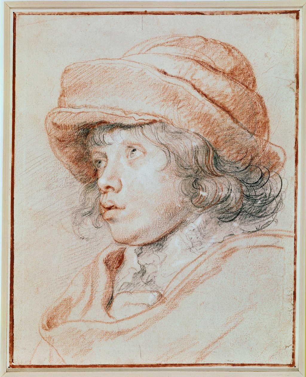 Portrétní studie syna Nicolase (černá, červená a bílá křída) od Peter Paul Rubens