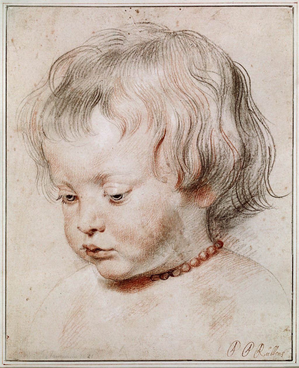 Portrétní studie jeho syna Nicolase od Peter Paul Rubens