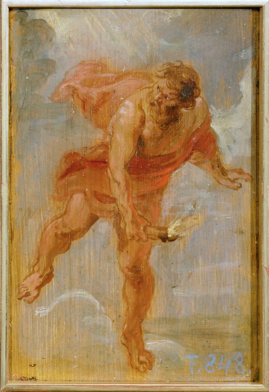 Prométheus s ohnivým mečem (malba na dřevě) od Peter Paul Rubens