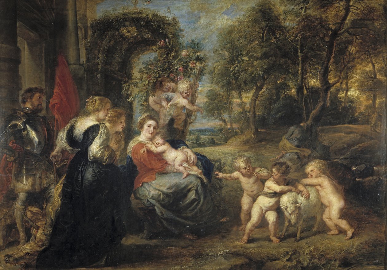 Odpočívej na útěku do Egypta se Svatými, c. 1635 od Peter Paul Rubens