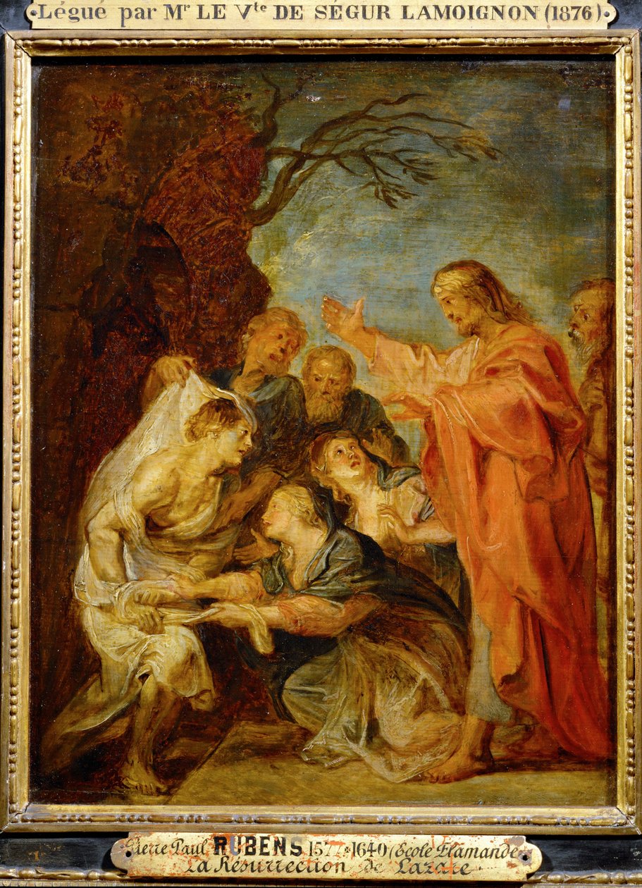 Vzkříšení Lazara, skica pro Berlín (malba na dřevě) od Peter Paul Rubens
