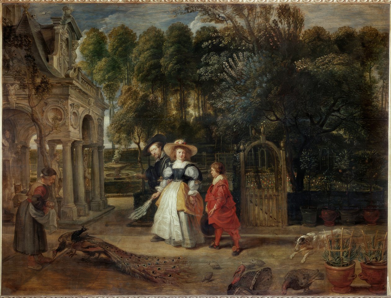 Rubens a jeho druhá žena na zahradě od Peter Paul Rubens