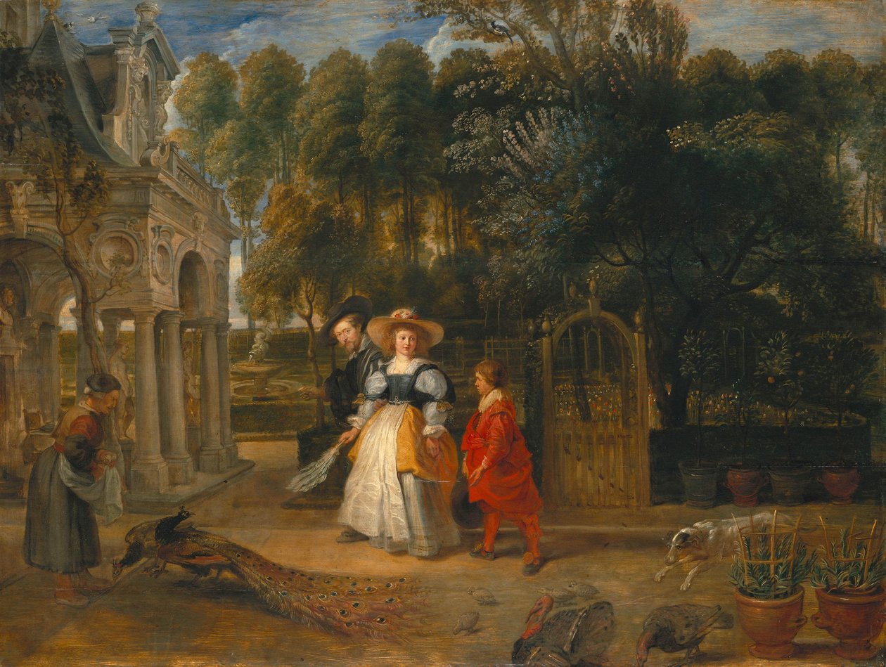 Rubens se svou druhou manželkou v zahradě od Peter Paul Rubens