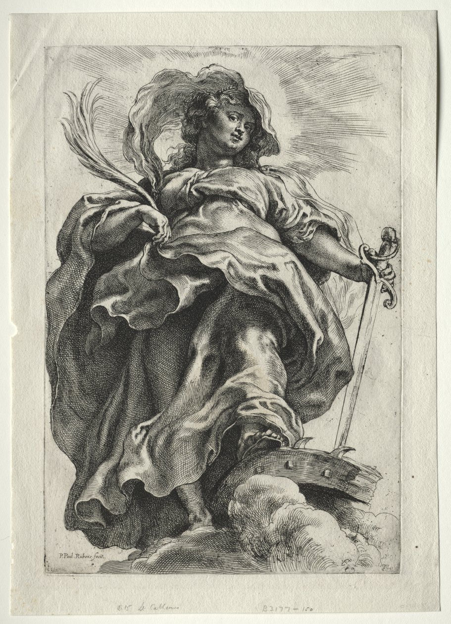 Svatá Kateřina v oblacích od Peter Paul Rubens