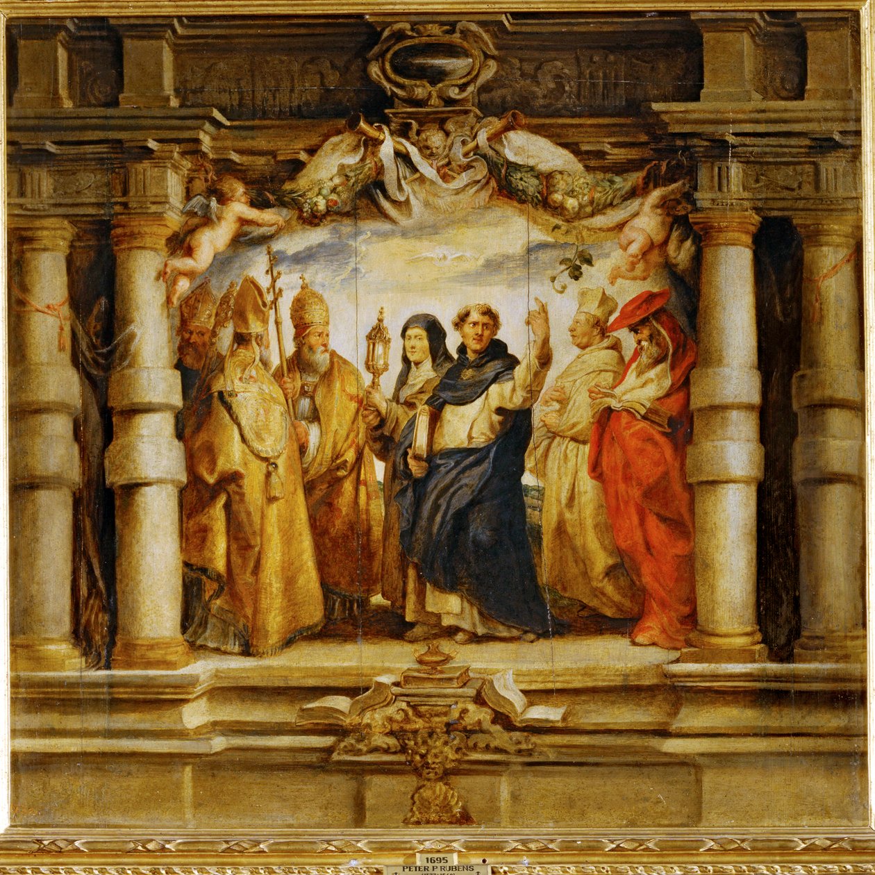Svatá Klára mezi kněžími a kostelníky (obraz) od Peter Paul Rubens