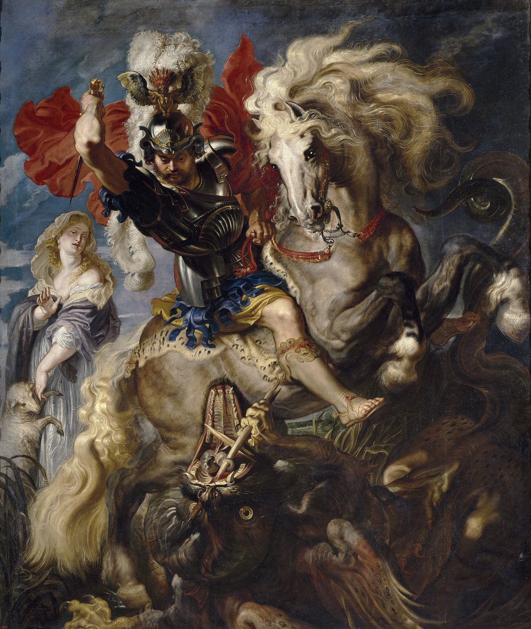 Svatý Jiří a drak, 1606-1608 od Peter Paul Rubens