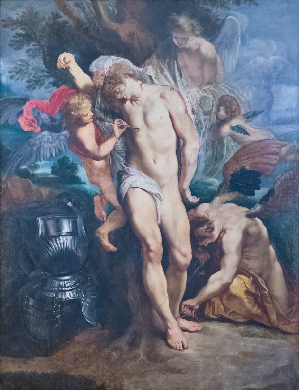Svatý Sebastián uzdraven anděly od Peter Paul Rubens