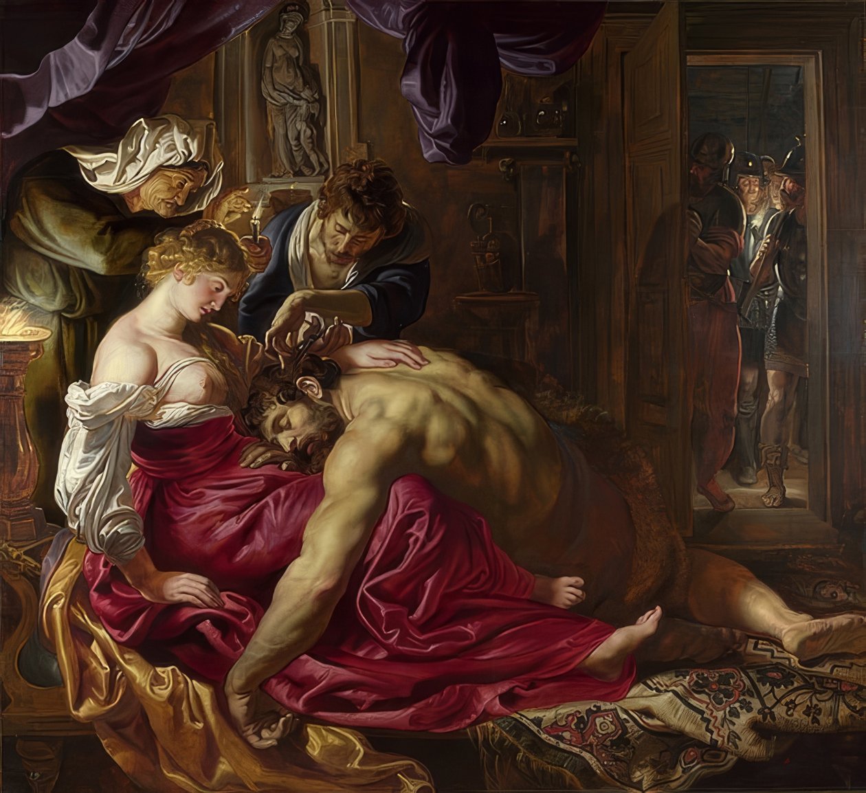 Samson a Dalila. Kolem 1609-10 od Peter Paul Rubens
