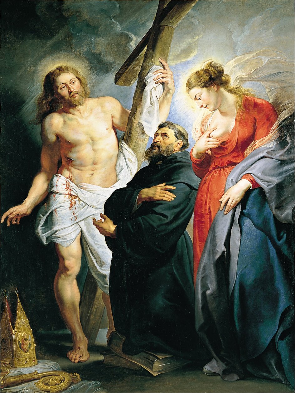 Svatý Augustin mezi Kristem a Pannou od Peter Paul Rubens