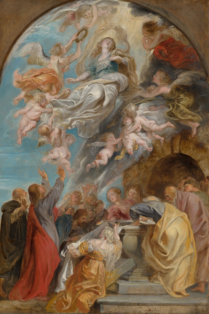Skica pro Nanebevzetí Panny Marie od Peter Paul Rubens