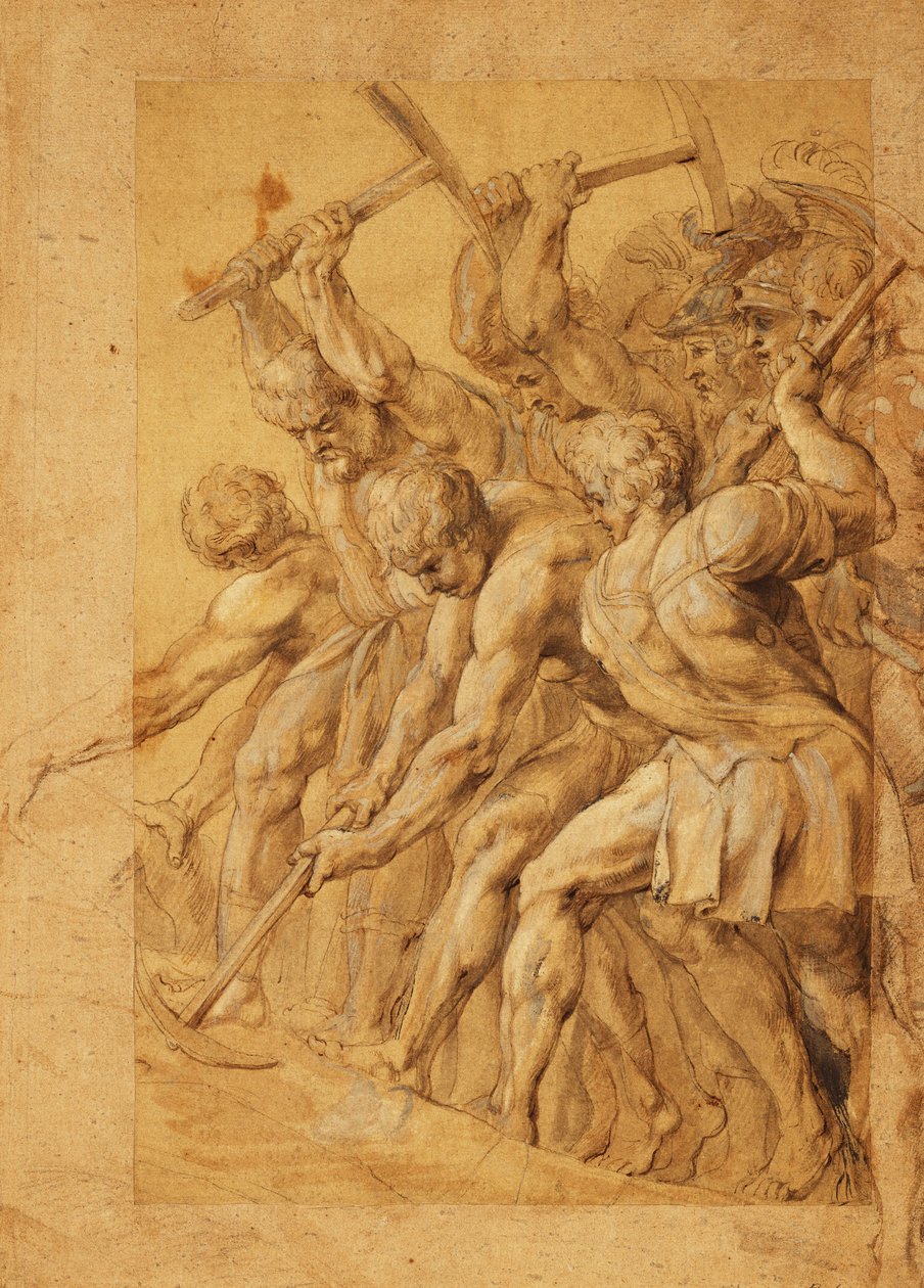 Vojáci ničí most, od Peter Paul Rubens