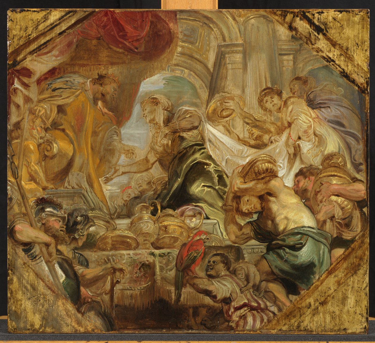 Šalomoun přijímá královnu ze Sáby od Peter Paul Rubens