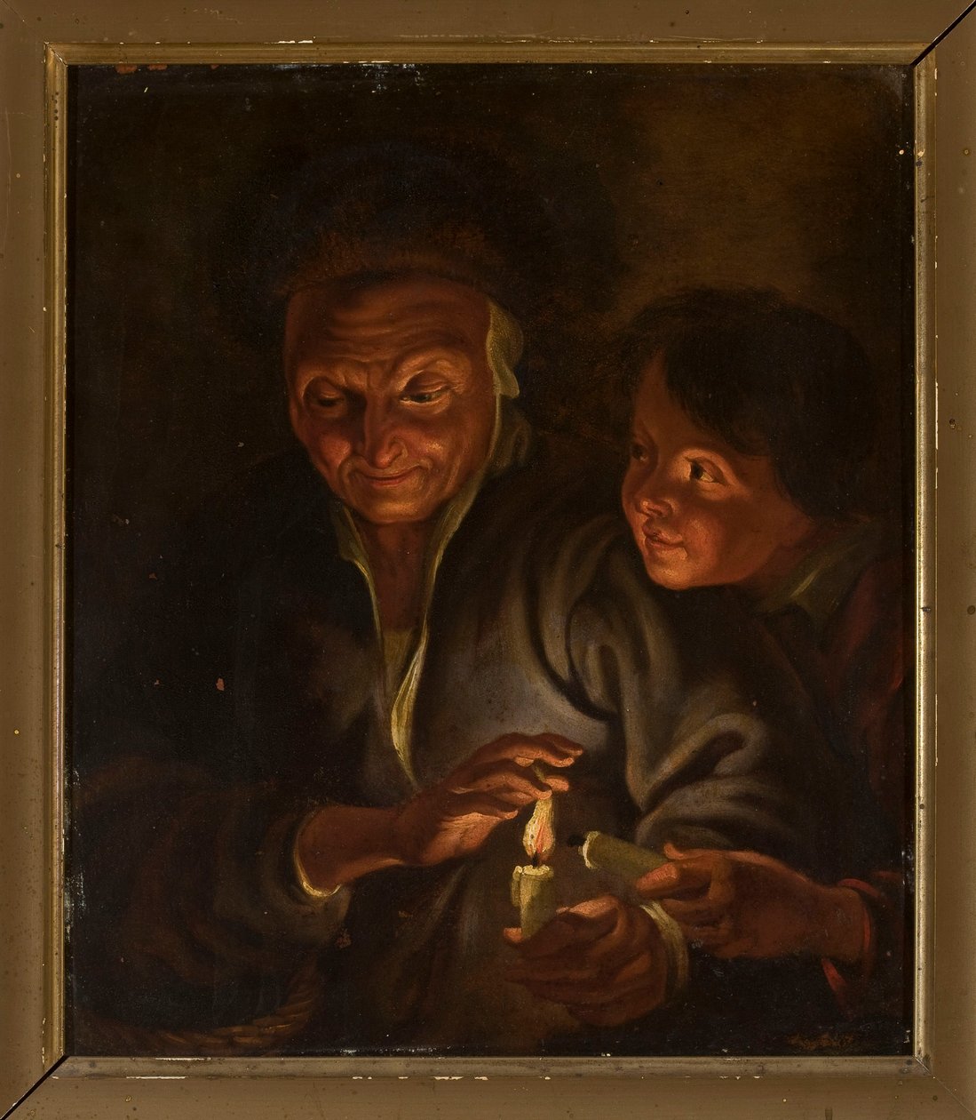 Stařena a chlapec se svíčkou od Peter Paul Rubens