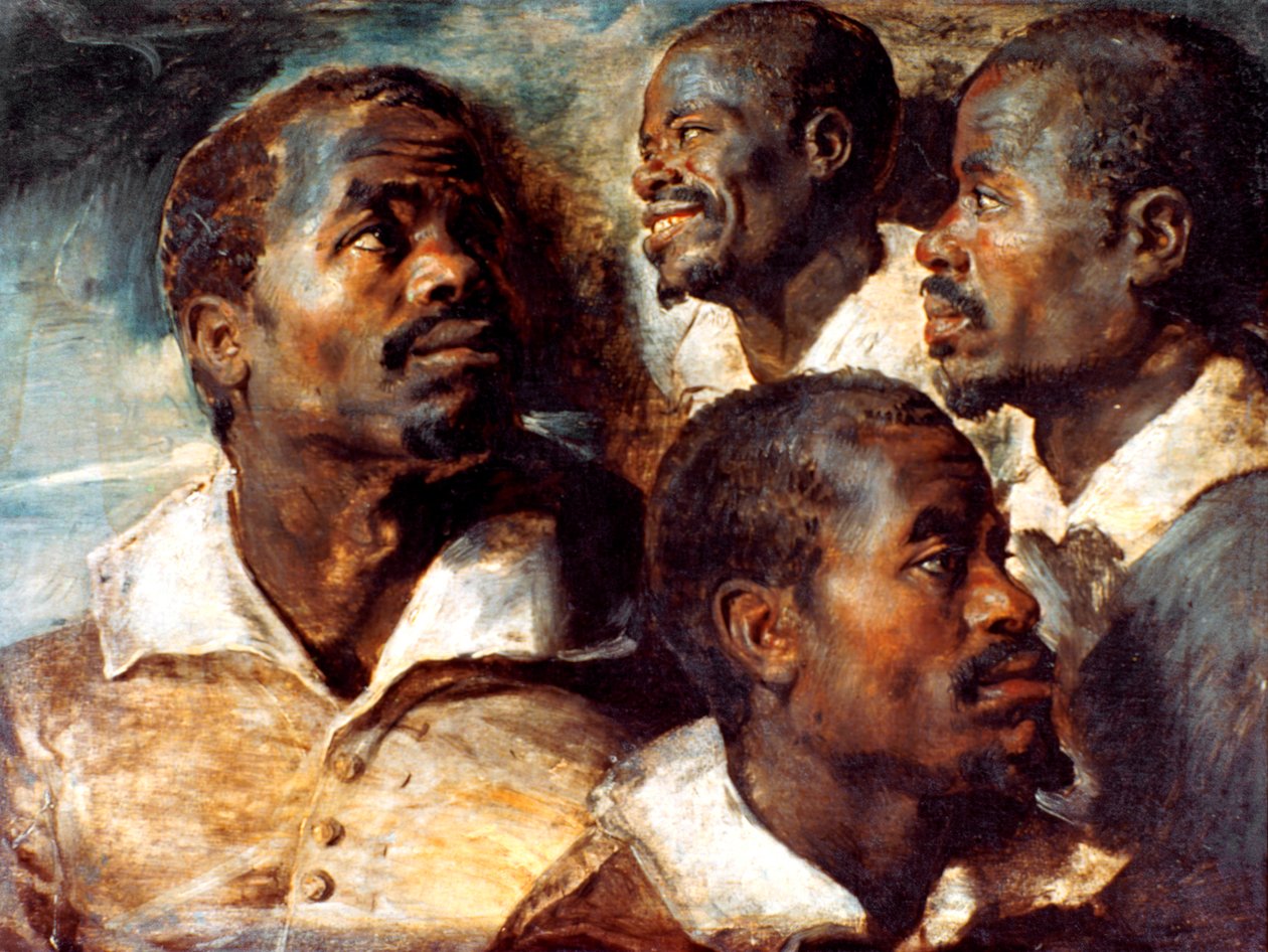 Studie hlavy černého, 17. století od Peter Paul Rubens