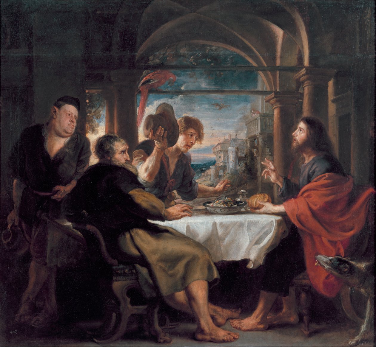 Večeře v Emauzích, kolem roku 1638 (olej na plátně) od Peter Paul Rubens