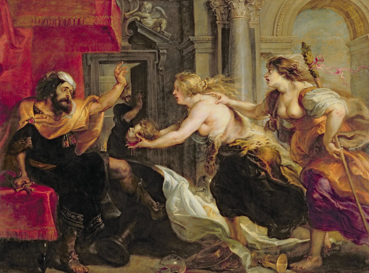 Tereus konfrontován s hlavou svého syna Ityla, 1637 od Peter Paul Rubens