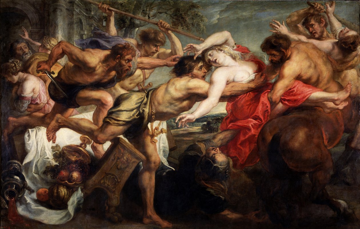 The Abduction of Hippodamia, nebo Lapiths a Kentaurs, 1636-1638 od Peter Paul Rubens