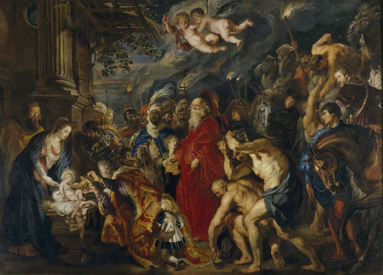 Klanění tří králů, 1610-1620 od Peter Paul Rubens