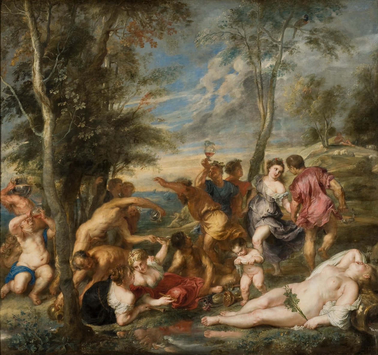 The Andrians, c.1635 (olej na plátně) od Peter Paul Rubens
