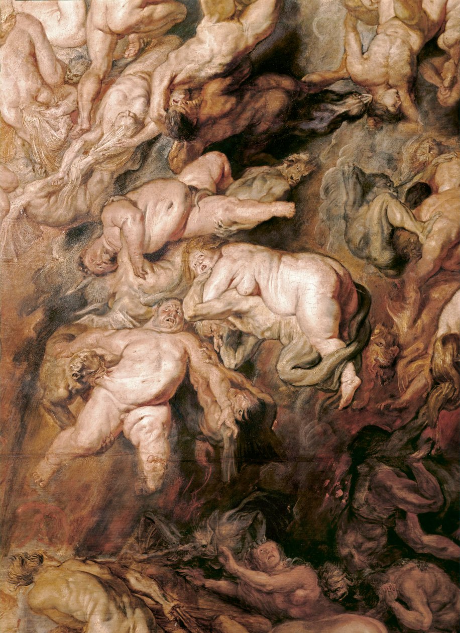 Pád prokletých (malba na dubovém dřevě) od Peter Paul Rubens