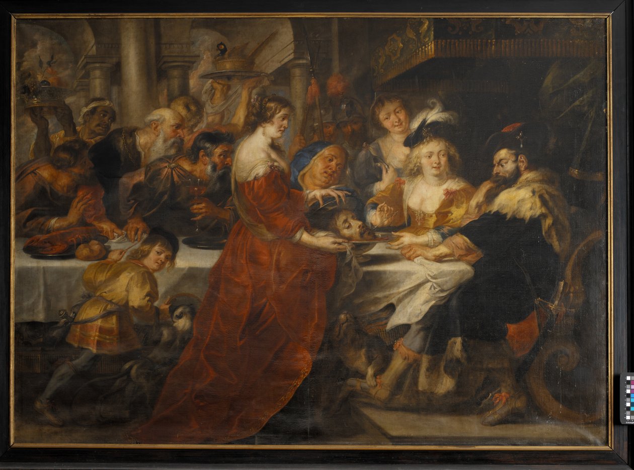 Herodesův svátek. Salome přináší hlavu svatého Jana Křtitele na nabíječce od Peter Paul Rubens
