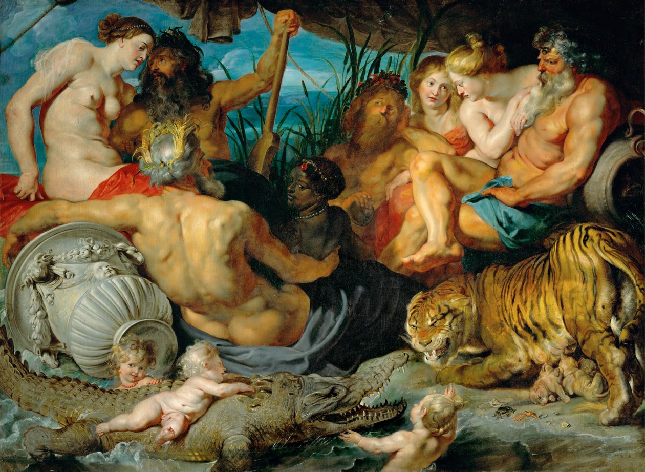 Čtyři kontinenty, asi 1615 (olej na plátně) od Peter Paul Rubens