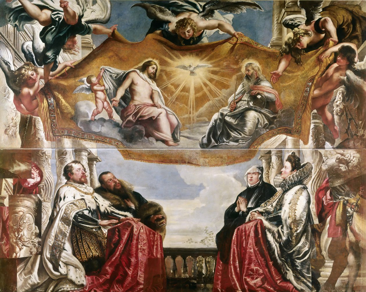 Rodina Gonzaga v adoraci Nejsvětější Trojice, 1604-1605. od Peter Paul Rubens