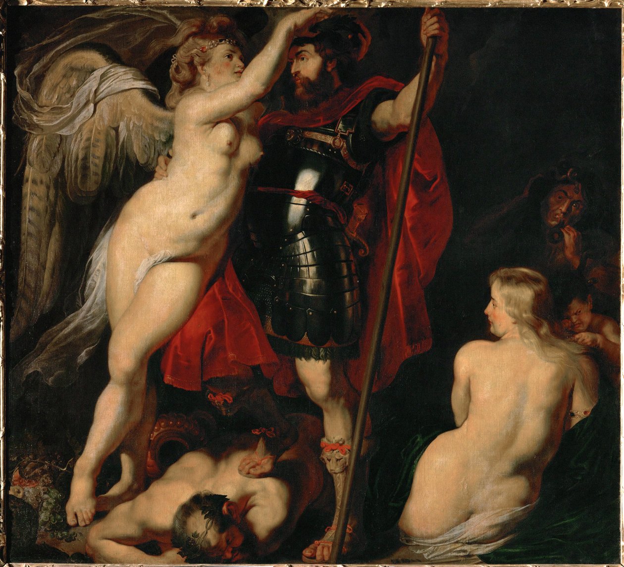 Hrdina ctnosti Mars korunovaný bohyní vítězství (malba na plátně) od Peter Paul Rubens