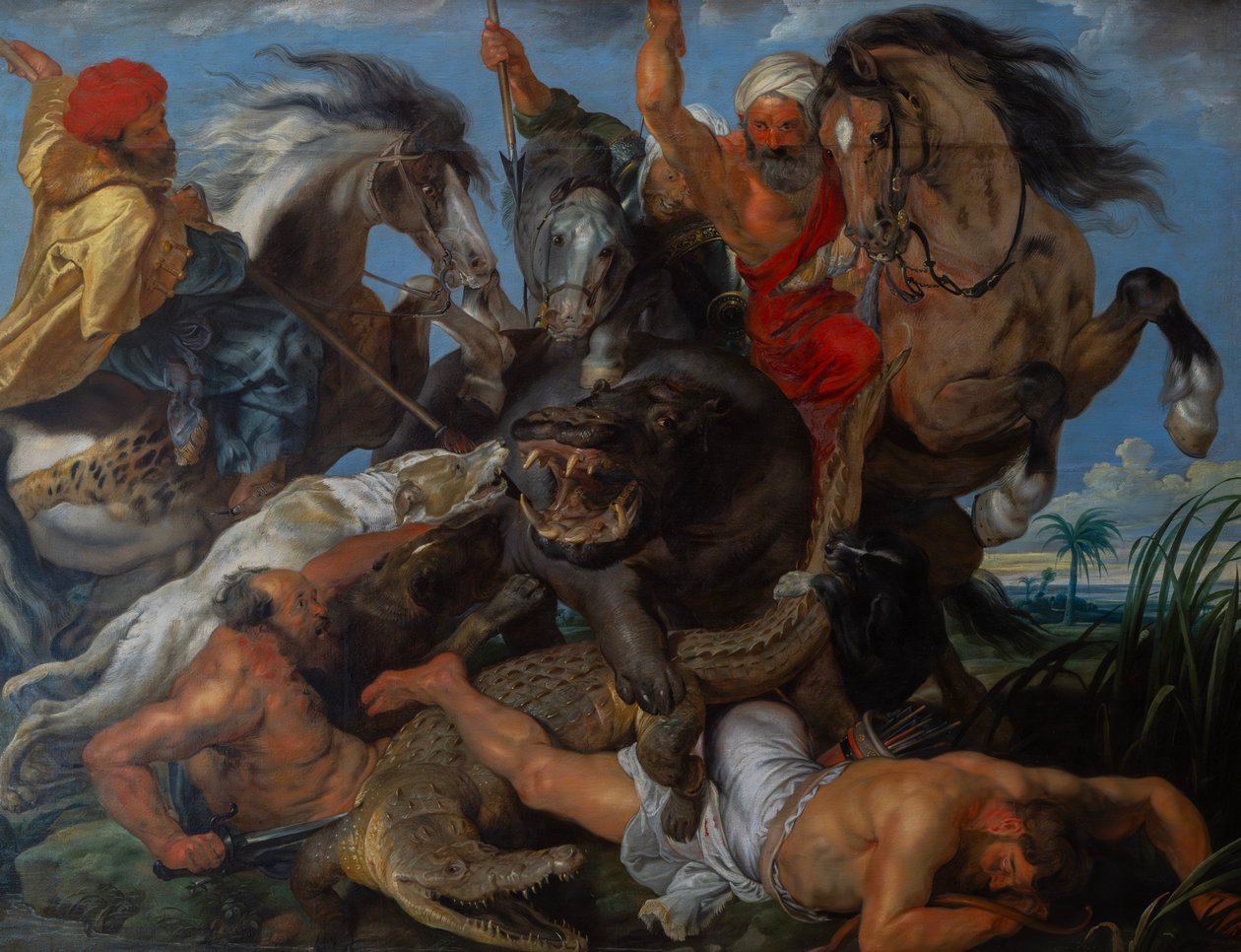 Lov na hrocha a krokodýla od Peter Paul Rubens