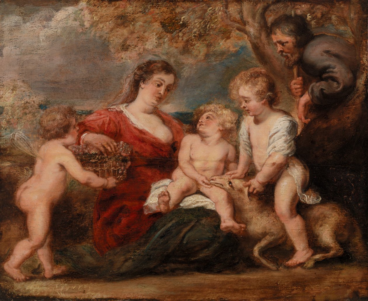 Svatá rodina se svatým Janem Křtitelem a andělem od Peter Paul Rubens