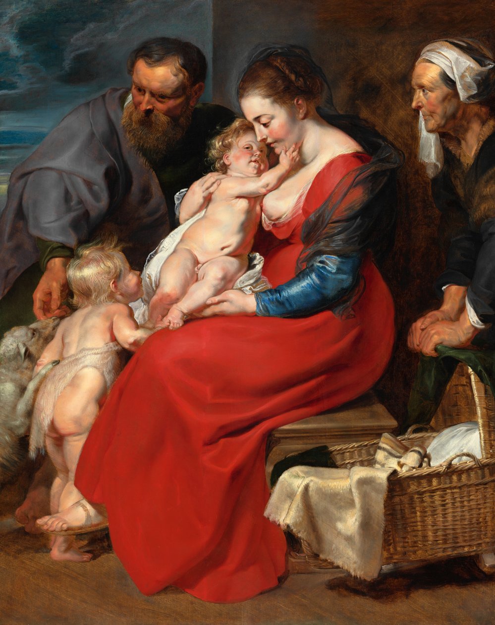 Svatá rodina se svatou Alžbětou a Janem Křtitelem od Peter Paul Rubens