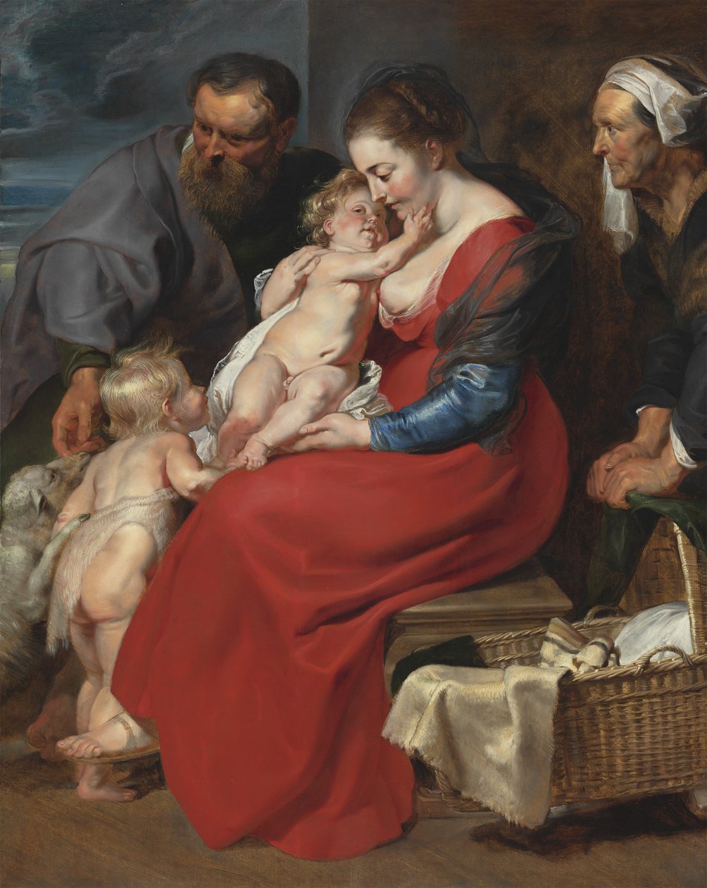 Svatá rodina se svatými Alžbětou a Janem Křtitelem, kolem roku 1615 od Peter Paul Rubens