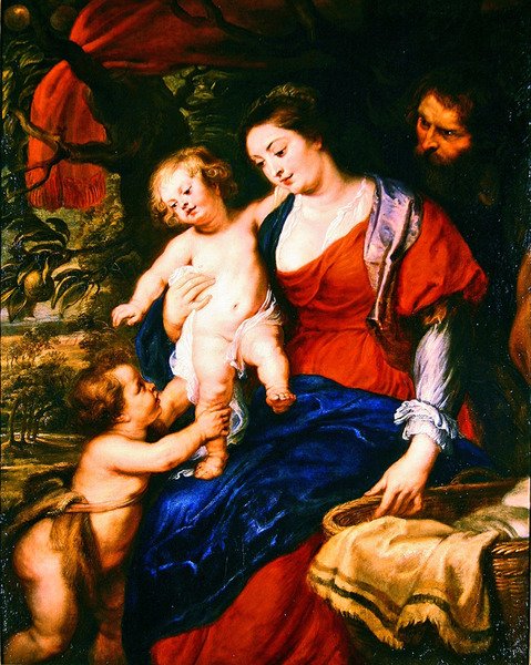 Svatá rodina s dítětem sv. Jana (olej na plátně) od Peter Paul Rubens