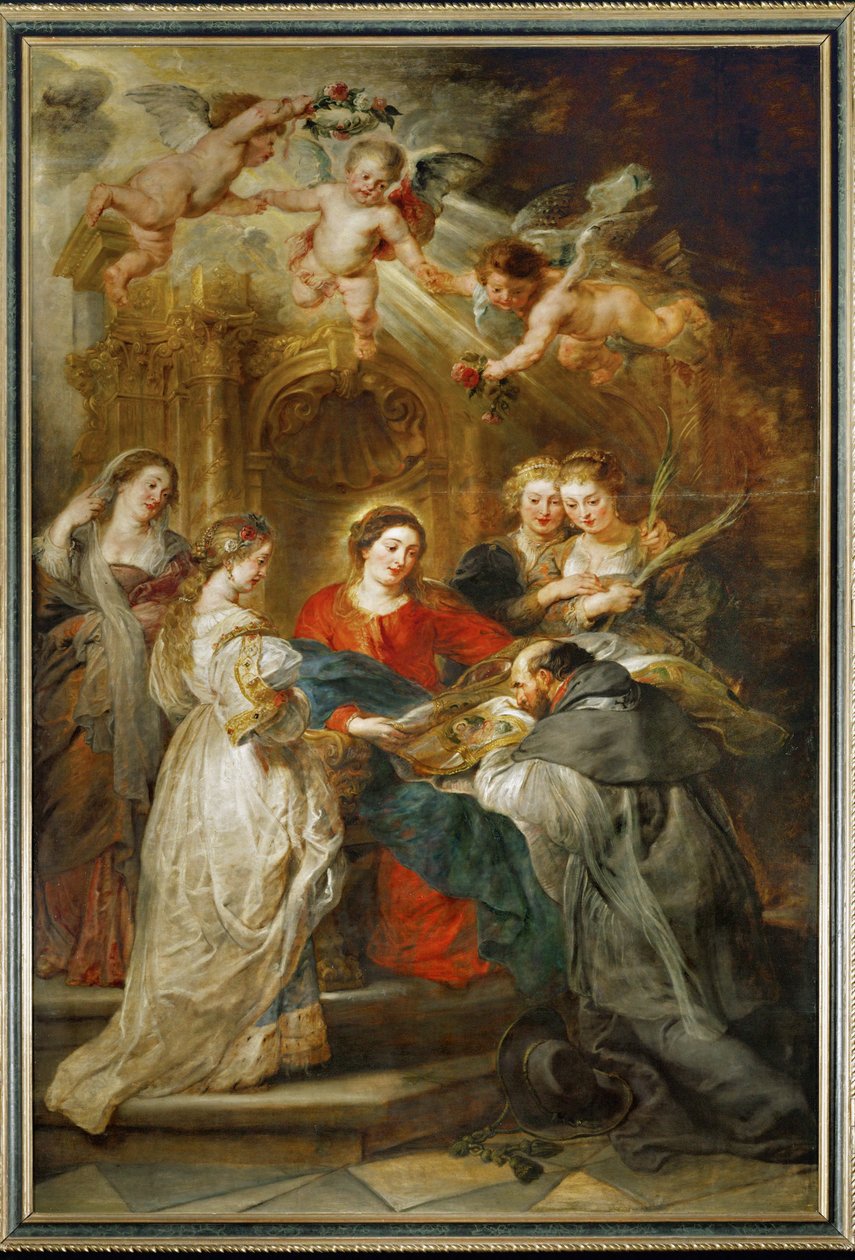 Svatá Panna se zjevuje svatému Ildefonsovi od Peter Paul Rubens