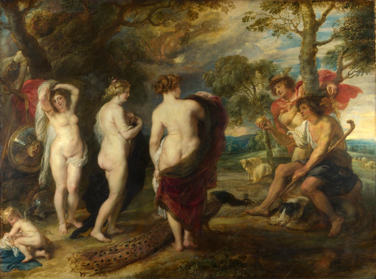 The Judgment of Paris, c.1632-35 (olej na panelu) od Peter Paul Rubens