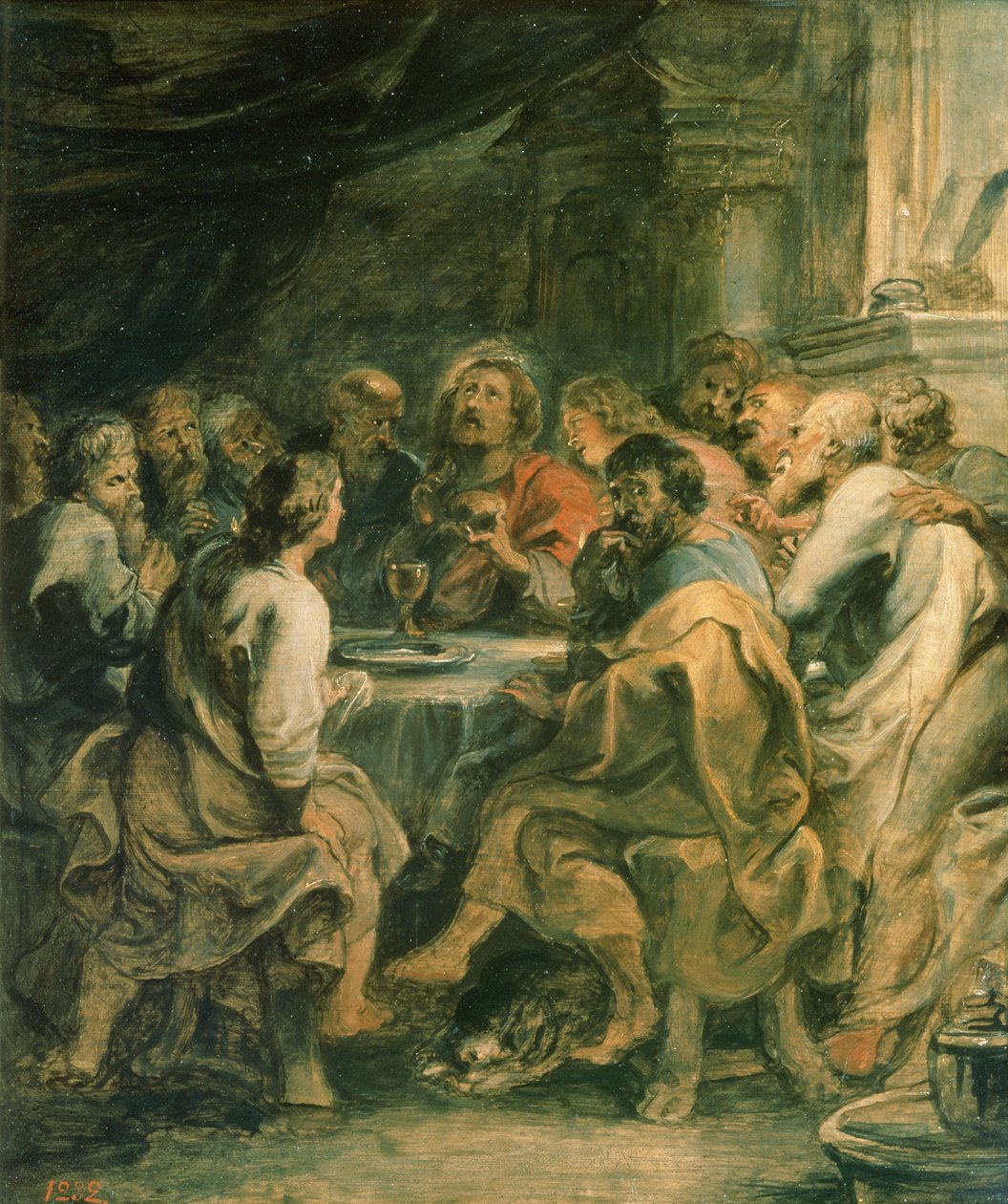 Poslední večeře, cca 1630-31 (olej na panelu) od Peter Paul Rubens
