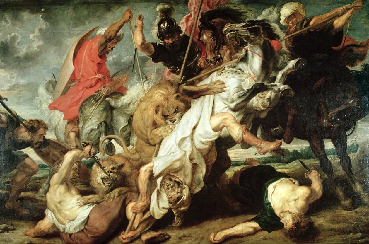 Lov na lva od Peter Paul Rubens