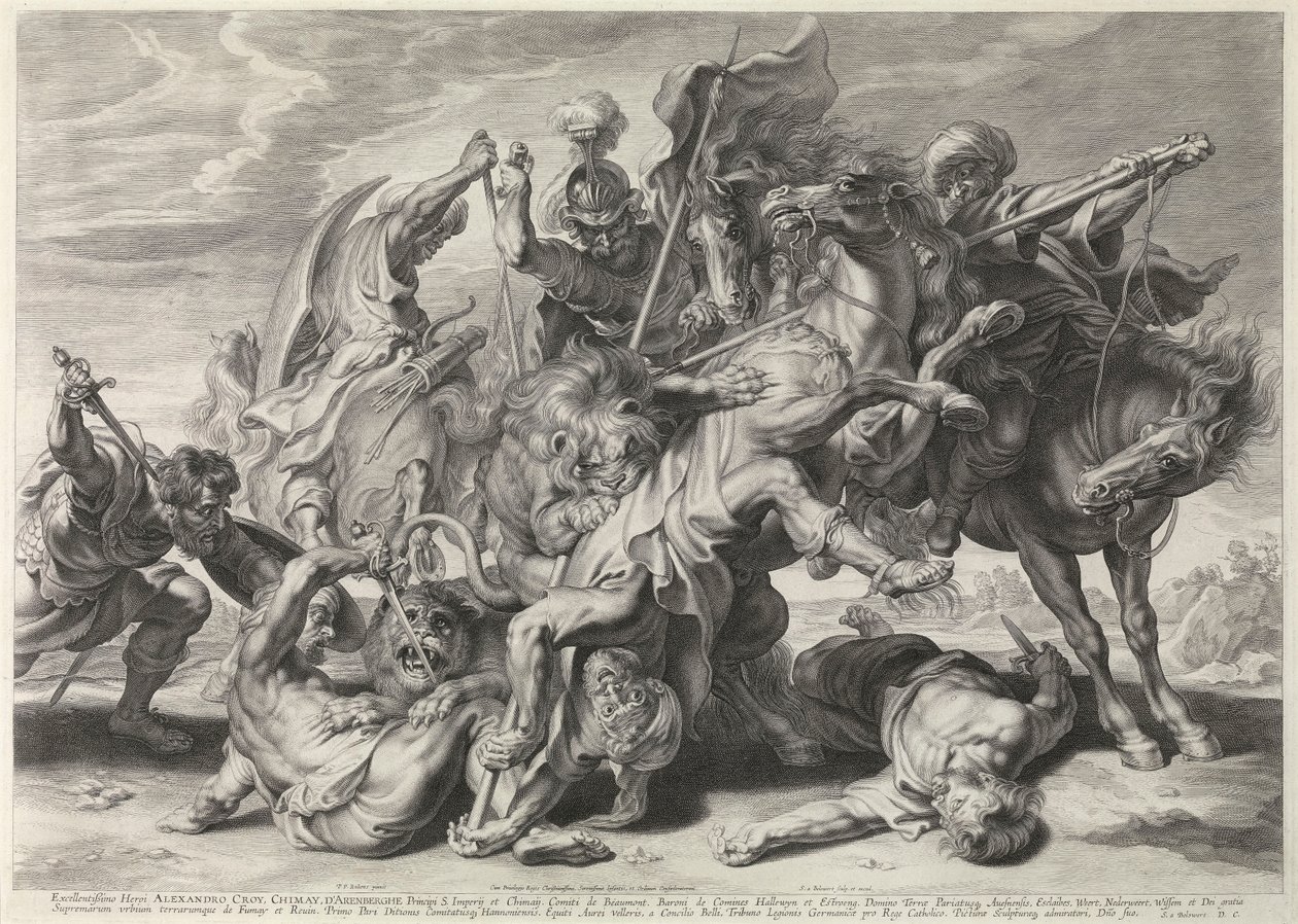 Lov na lvy od Peter Paul Rubens