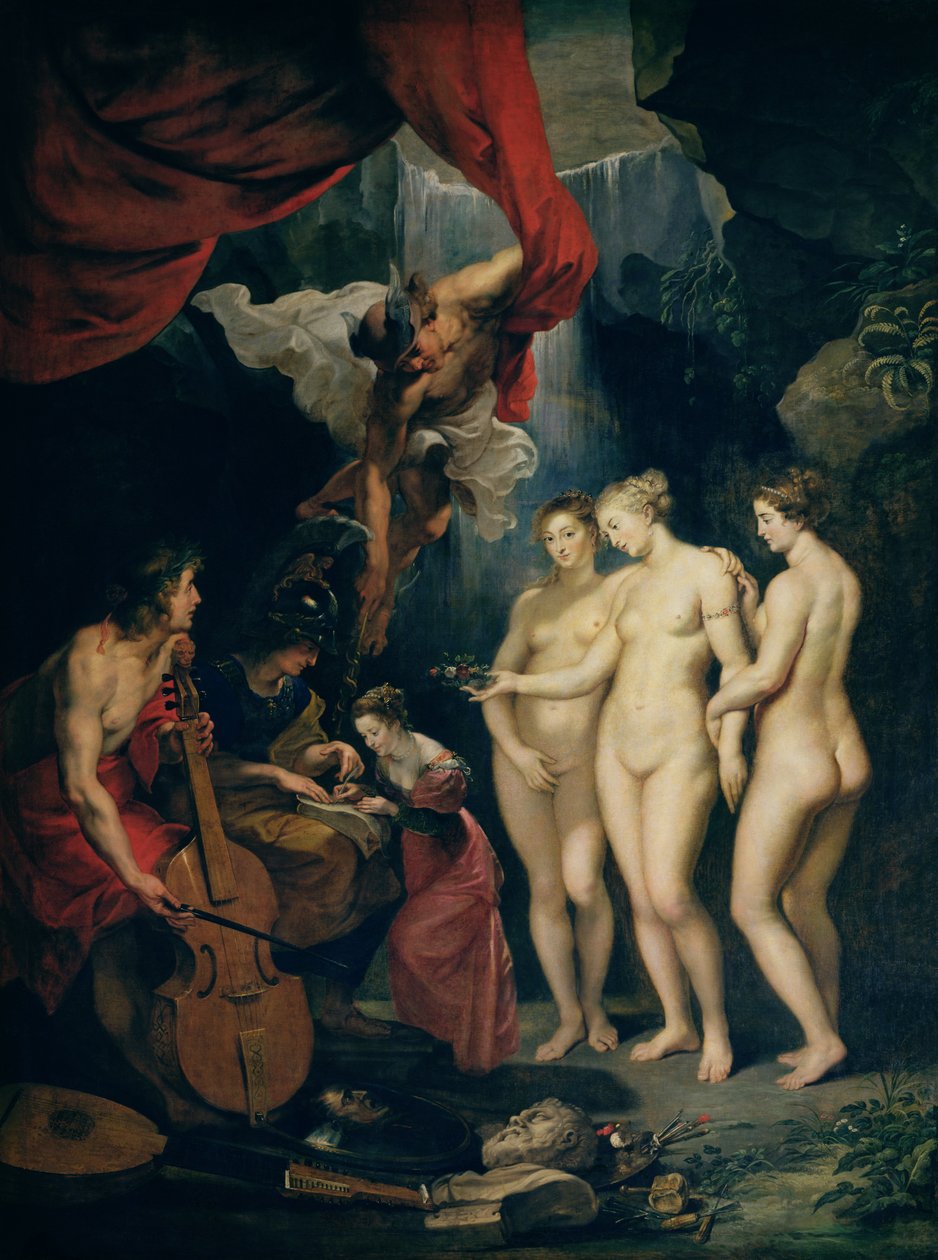 Cyklus Medici: Vzdělávání Marie de Medici (1573-1642) 1621-25 (olej na plátně) od Peter Paul Rubens