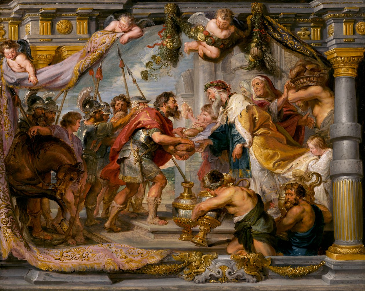 Setkání Abrahama a Melchisedeka, kolem roku 1626 od Peter Paul Rubens