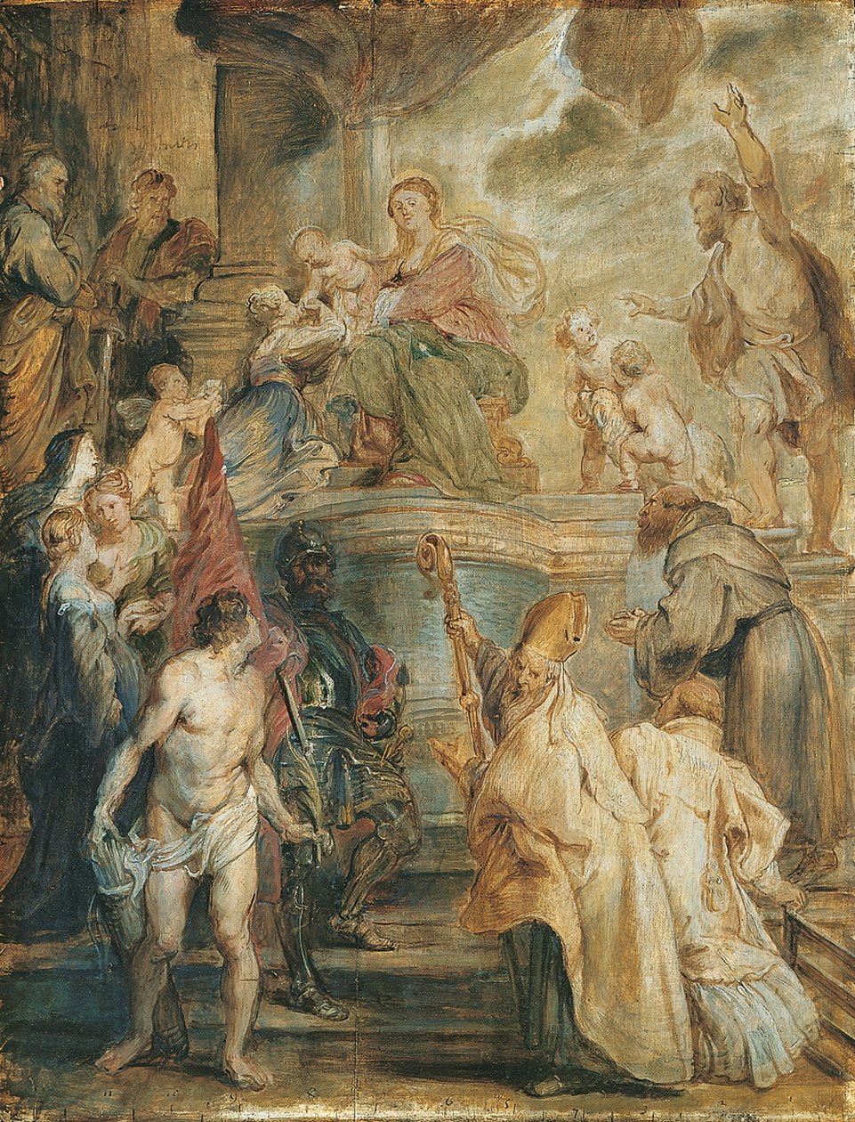 Mystická svatba svaté Kateřiny od Peter Paul Rubens