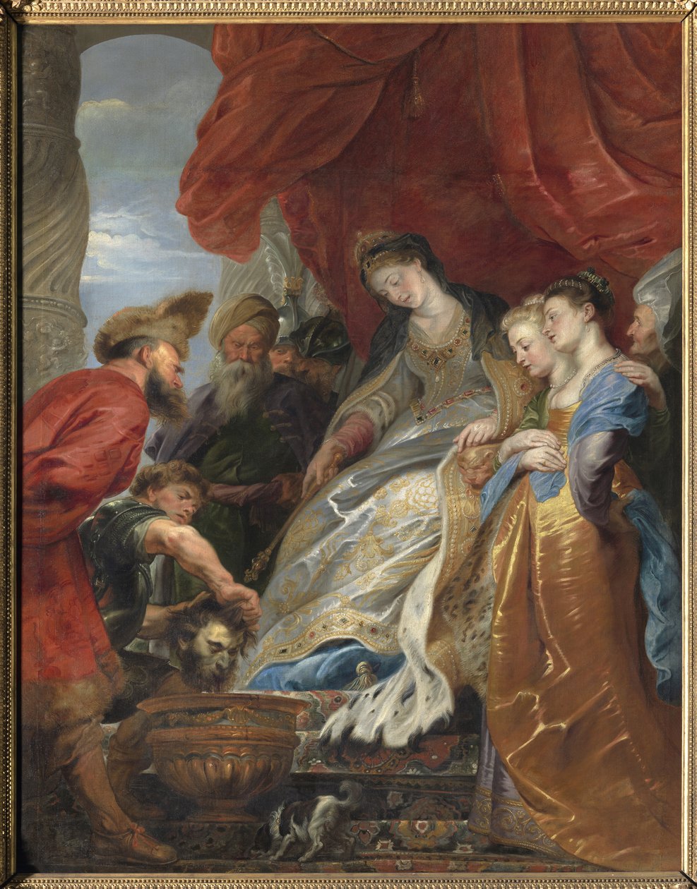 Královna Skythian Thomyris ponořila hlavu Kýra Velikého do vázy naplněné krví, aby pomstila svého syna od Peter Paul Rubens