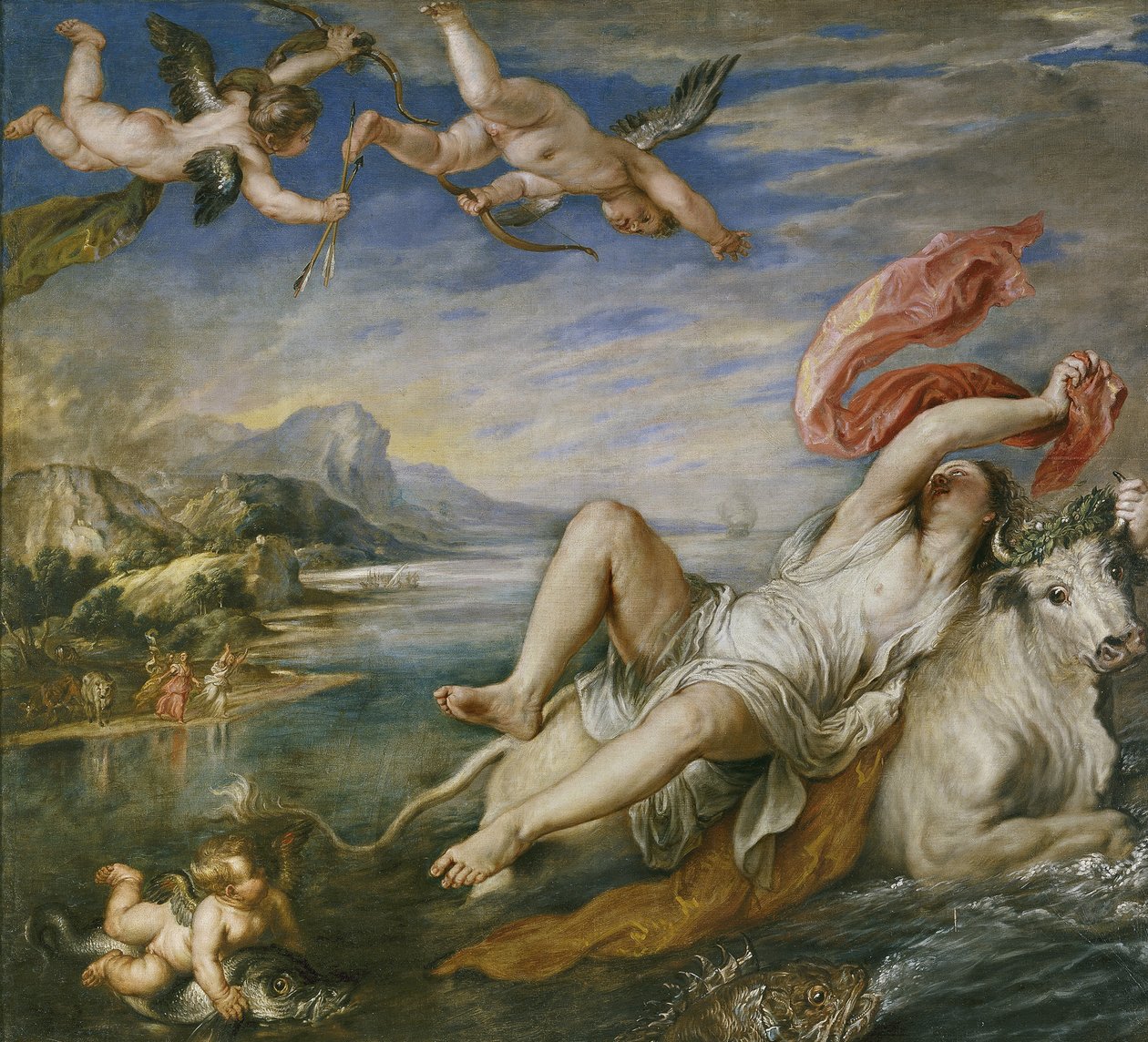 Znásilnění Evropy po Tizianovi, 1629 od Peter Paul Rubens