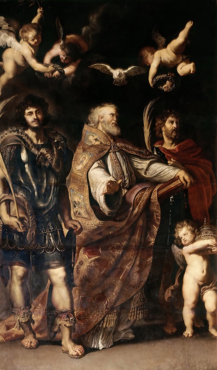 Svatí Řehoř I., Maurus a Papias, 1608. od Peter Paul Rubens