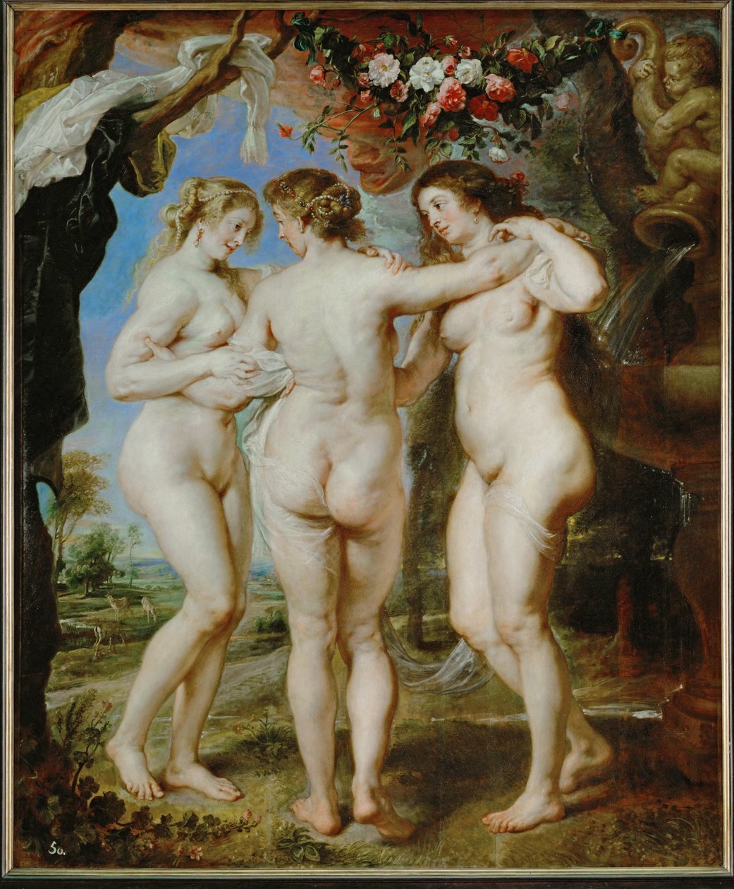 Tři grácie, asi 1636 (malba na dřevě) od Peter Paul Rubens