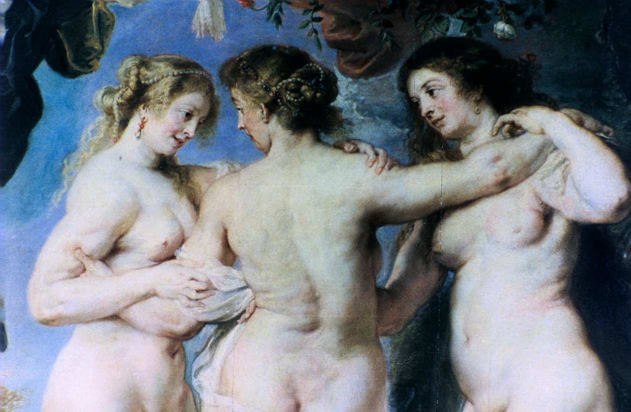 Tři Grácie, detail, c1636-1638 od Peter Paul Rubens