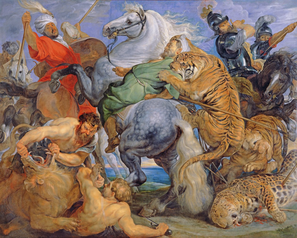 Hon na tygra, kolem roku 1616 od Peter Paul Rubens